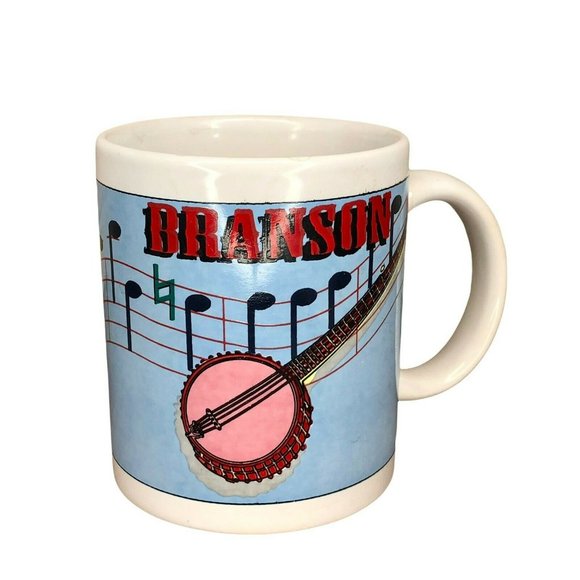 Branson Missouri Coffee Mug Guitar Music Notes Glazed Ceramic Souvenir 10 fl oz - Picture 3 of 6